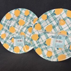 Lemon Design Plates 8 piece Melamine